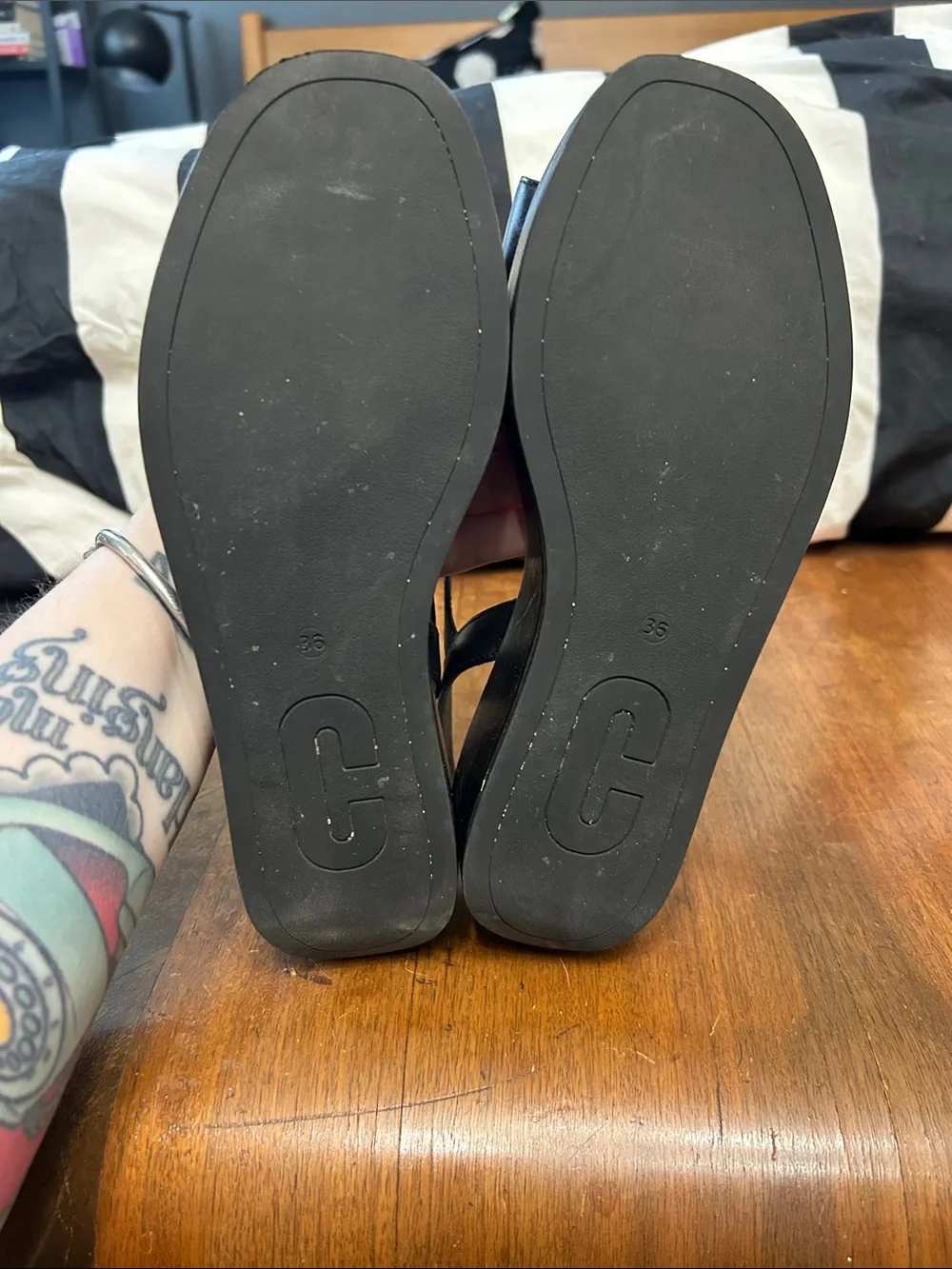 Women's Black Platform Sandals